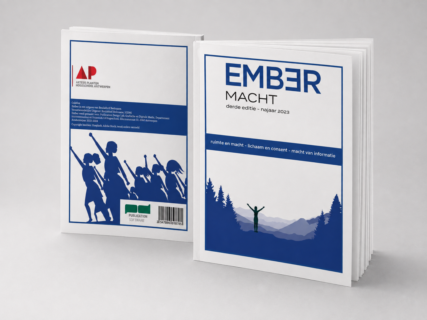 mockup van magazine voor Ember.